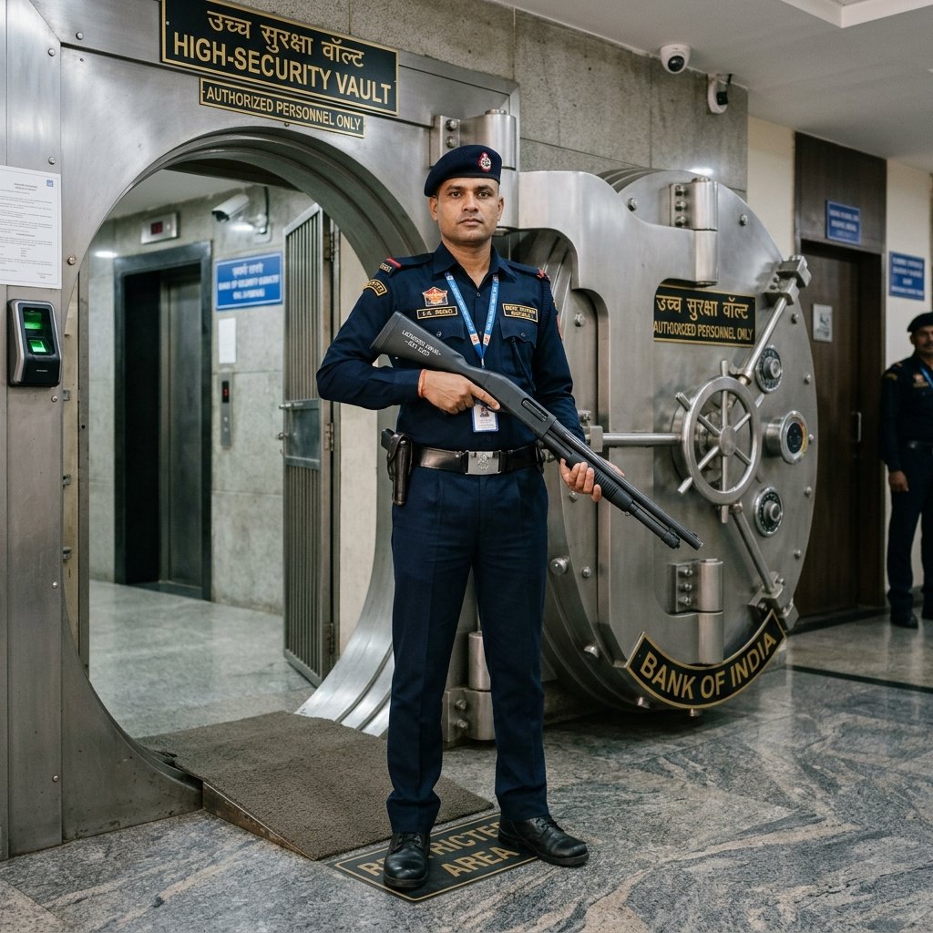 High-Security Bank Vault Guard